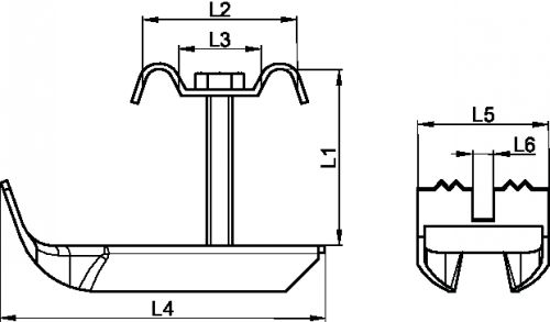 Agraphe pour caillebotis (Diagrama)