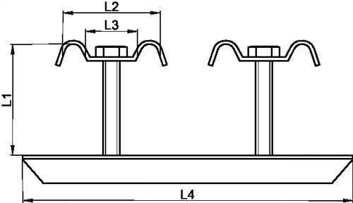 Double agraphe pour caillebotis (Diagrama)