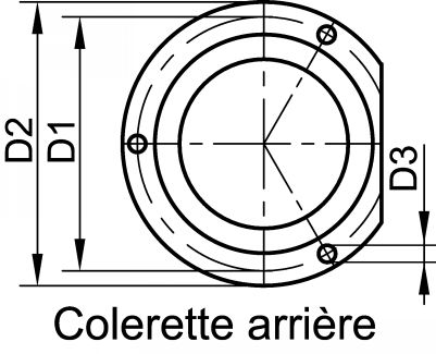 Skirt and mounting bracket for pressure gauge + cofrac certificate collerette et étrier de fixation + certificat cofrac (Schema #2)