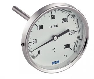 Thermomètre bimétallique - Plongeur lisse axial
