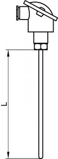 Sonde de température PT100 - Sortie 3 fils - Schéma