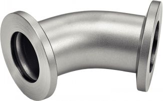 Coude 45&deg; &agrave; bride ISO KF avec partie droite - Inox 304L