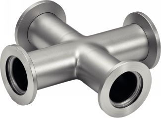 Croix &eacute;gale 4 voies &agrave; bride ISO KF - Inox 304L