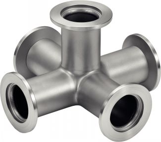Croix &eacute;gale 5 voies &agrave; bride ISO KF - Inox 304L