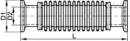 Compensateur de dilatation ISO KF - Sch&eacute;ma