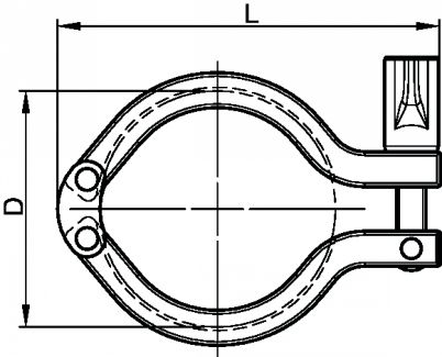 Collier clamp double articulation (Schéma)