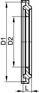 Joint ASME BPE avec lèvre - schéma