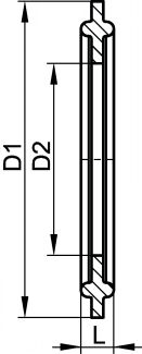 Joint clamp ASME BPE sans lèvre - schéma