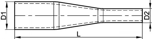 Réduction concentrique à souder (Schéma)