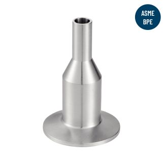 Forged concentric reducer - clamp inlet - welding outlet - stainless steel 316l