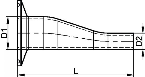 Réduction excentrique entrée clamp / sortie à souder (Diagrama)