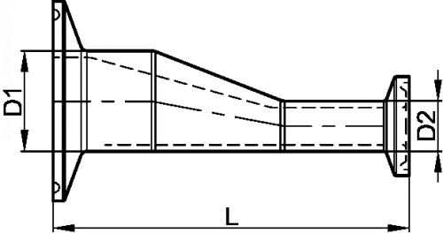 Réduction excentrique forgée clamp (Diagrama)