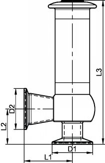 Soupape de sûreté aseptique (Schéma)