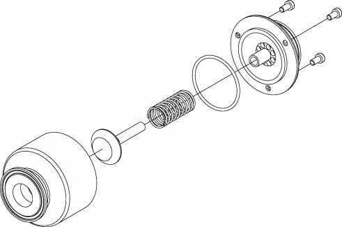 Sanitary spring check valve clamp - stainless steel 316l (Schema #2)