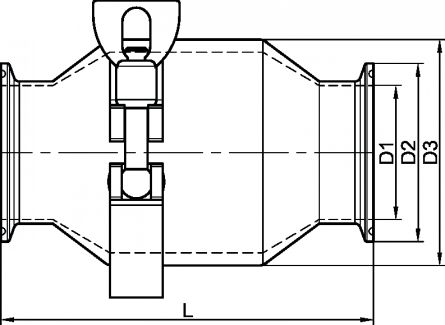 Clapet anti-retour clamp aseptique (Schéma)
