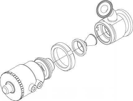 Vanne de fond de cuve 10° à membrane pneumatique (Diagrama #2)