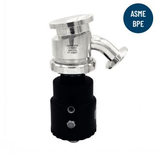 Vanne de fond de cuve 10° à membrane pneumatique