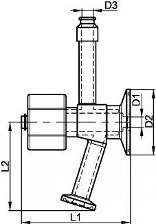 Sampling valve - stainless steel 316l (Schema)