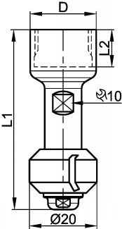 Tête de lavage avec raccordement Femelle G 3/8 - Schéma