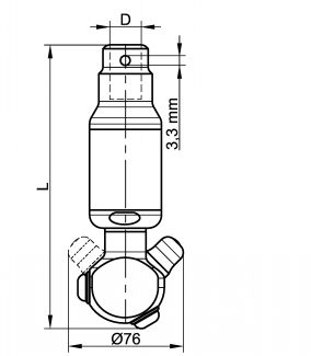 Tête de lavage à rotation contrôlée avec un raccordement goupillé - Schéma