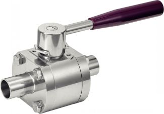Welding aseptic 3 pieces ball valve - stainless steel 316l