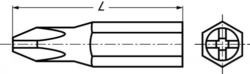 Philipps bit - steel (Schema)