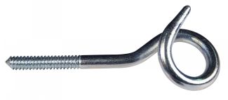 Pigtail hook wood thread - zinc plated steel