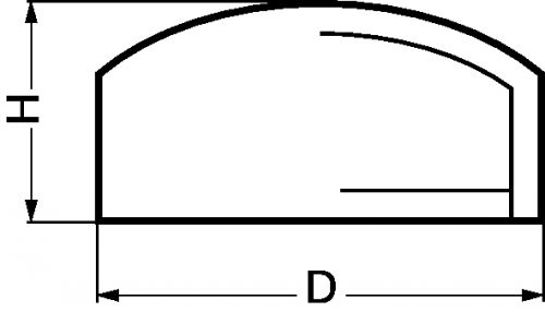 Capuchon plat pour vis plastique p.a  6.6 (Schéma)