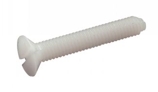 Slotted countersunk head screw - plastic p.a 6.6 - din 963 plastique p.a  6.6 - din 963