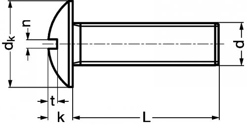 Vis à tête ronde large fendue 