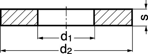 Rondelle plate large plastique p.a  6.6 - din 9021 (Diagrama)