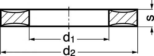 Rondelle e.b.f. (etanchéité - bloquage - freinage) plastique p.a  6.6 (Diagrama)