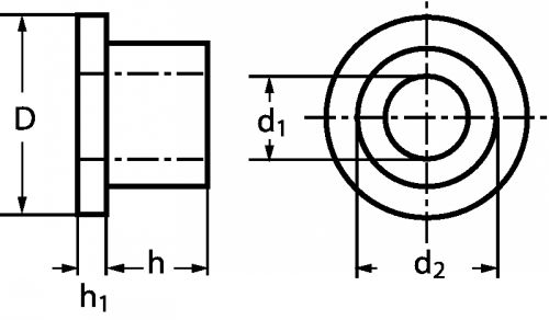 Canon épaulé (support pour vis) plastique p.a  6.6 (Diagrama)