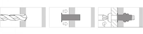 Cheville de fixation légère epdm avec insert laiton fileté epdm (Diagrama)