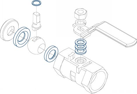 Kit de joints pour vanne à boule 58113 (Diagrama)