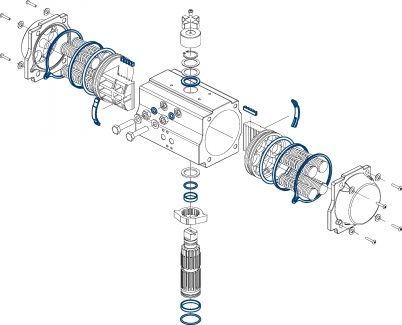 Kit de joints pour vérin pneumatique 50800 (Diagrama)