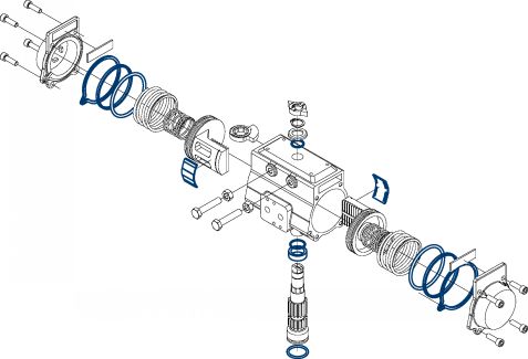 Kit de joints pour vérin pneumatique 50802 (Schéma)