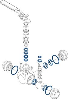 Kit de joints pour vanne à boule 58213 - 58217 (Diagrama)