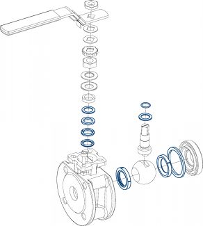 Kit de joints pour vanne à boule 58249 (Diagrama)