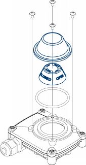 Glass and visual for limitswitch box 50830 - 50831 50830 - 50831 (Schema)