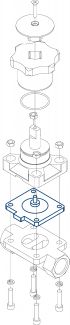 Diaphragm for diaphragm valve 58613 58613 (Schema)