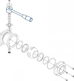 Handle for ball valve 64376 - 64377 64376 - 64377 (Schema)