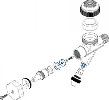 Kit de joints pour robinet inférieur d'indicateur 64512 (Schéma)