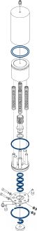 Kit de joints pour vérins 61301 - 61302 (Schéma)