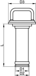 El&eacute;ment filtrant pour filtre en Y - Sch&eacute;ma