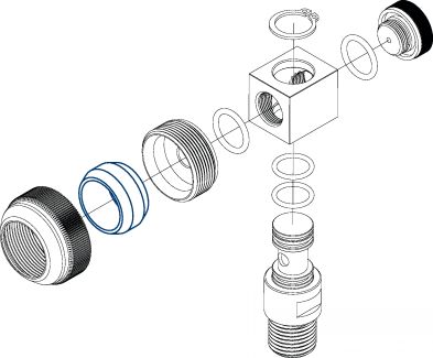 Joint de serrage tube pour robinet et monture 64511 - 64512 - 64535 (Schéma #2)