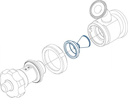 Membrane pour vannes de fond de cuve 8075 - 8074 (Diagrama)