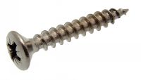 Pozidriv cross recessed raised countersunk head chipboard screw - stainless steel a2 inox a2