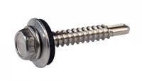 Self drilling hexagon head screw with flange and epdm washer ø16 mm - stainless steel a2 - din 7504 k inox a2 - din 7504 k + rondelle