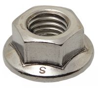 Hexagon flange nut with serrated flange - stainless steel a2 - din 6923 - iso 4161 inox a2 - din 6923 - iso 4161